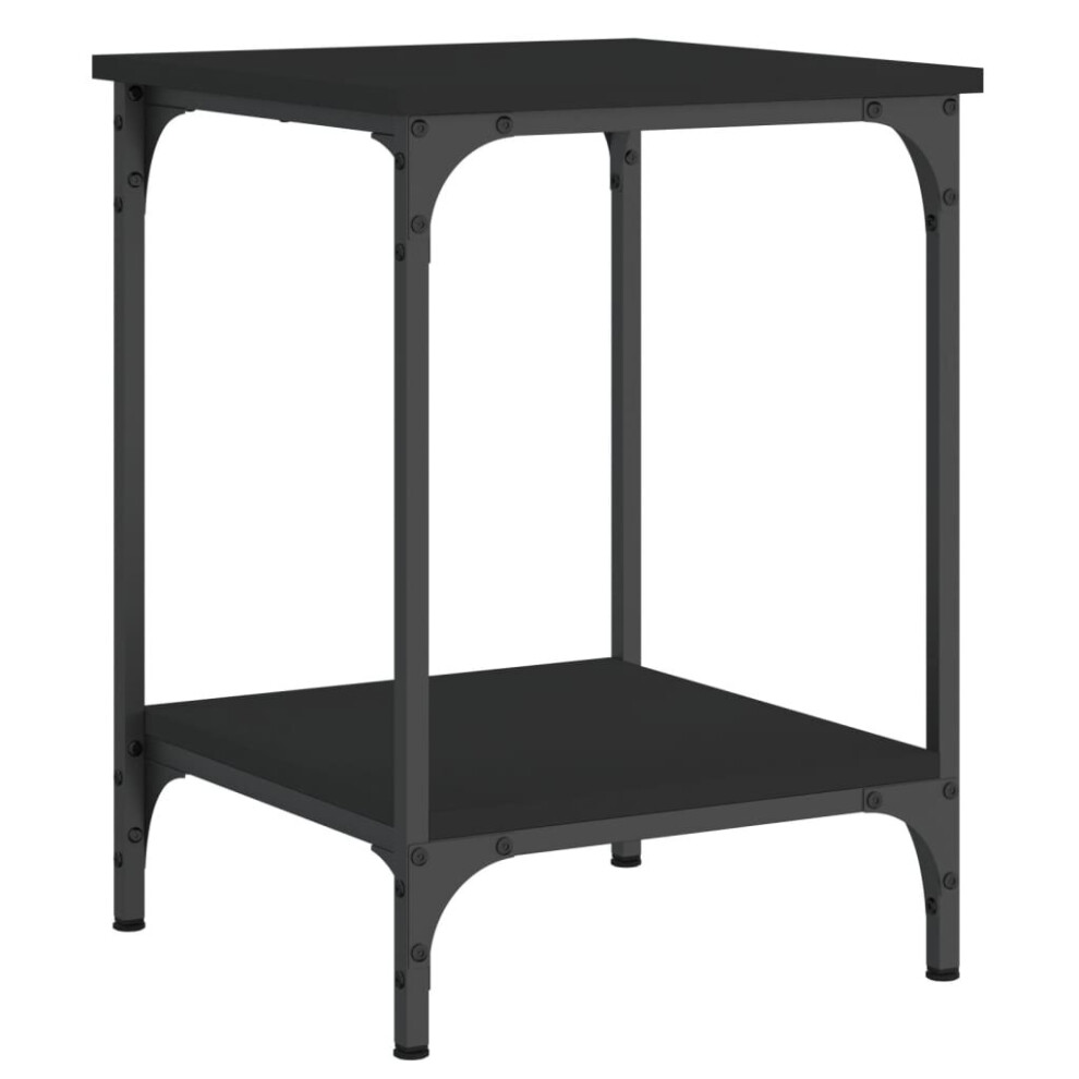 Vidaxl Coffee Table Tea Side Table Sofa Couch Table Black Engineered Wood