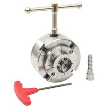 vidaXL 4 Jaw Wood Chuck Wood Turning Chuck with M33 Connection Steel Silver