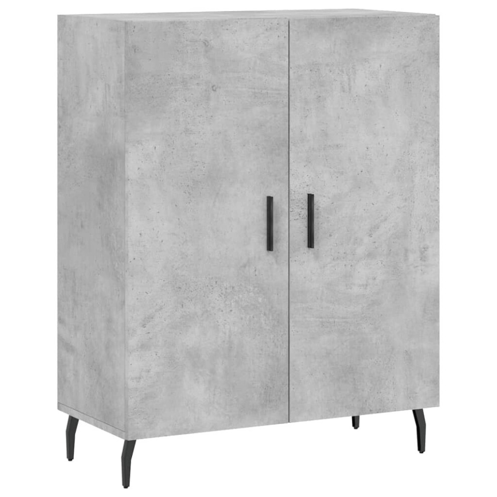 Vidaxl Sideboard Storage Side Cabinet Cupboard Concrete Grey Engineered Wood
