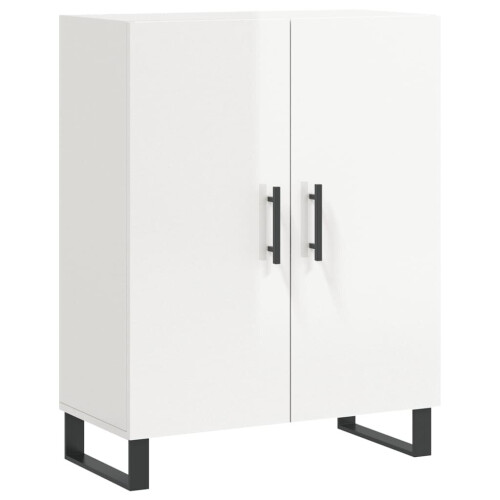 VidaXL vidaXL Sideboard Storage Cabinet Cupboard High Gloss White Engineered Wood
