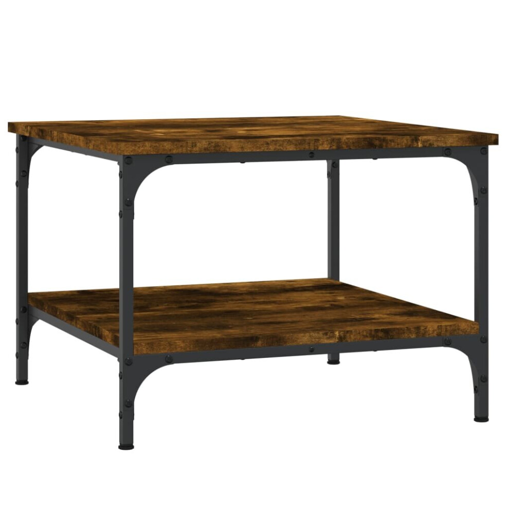 Vidaxl Coffee Table Tea Side Table Sofa Couch Table Smoked Oak Engineered Wood