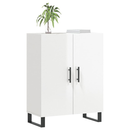 VidaXL vidaXL Sideboard Storage Cabinet Cupboard High Gloss White Engineered Wood 2