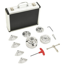 vidaXL Self-centering Wood Chuck Set Tool Lathe Chuck for 3.75 Inch Steel