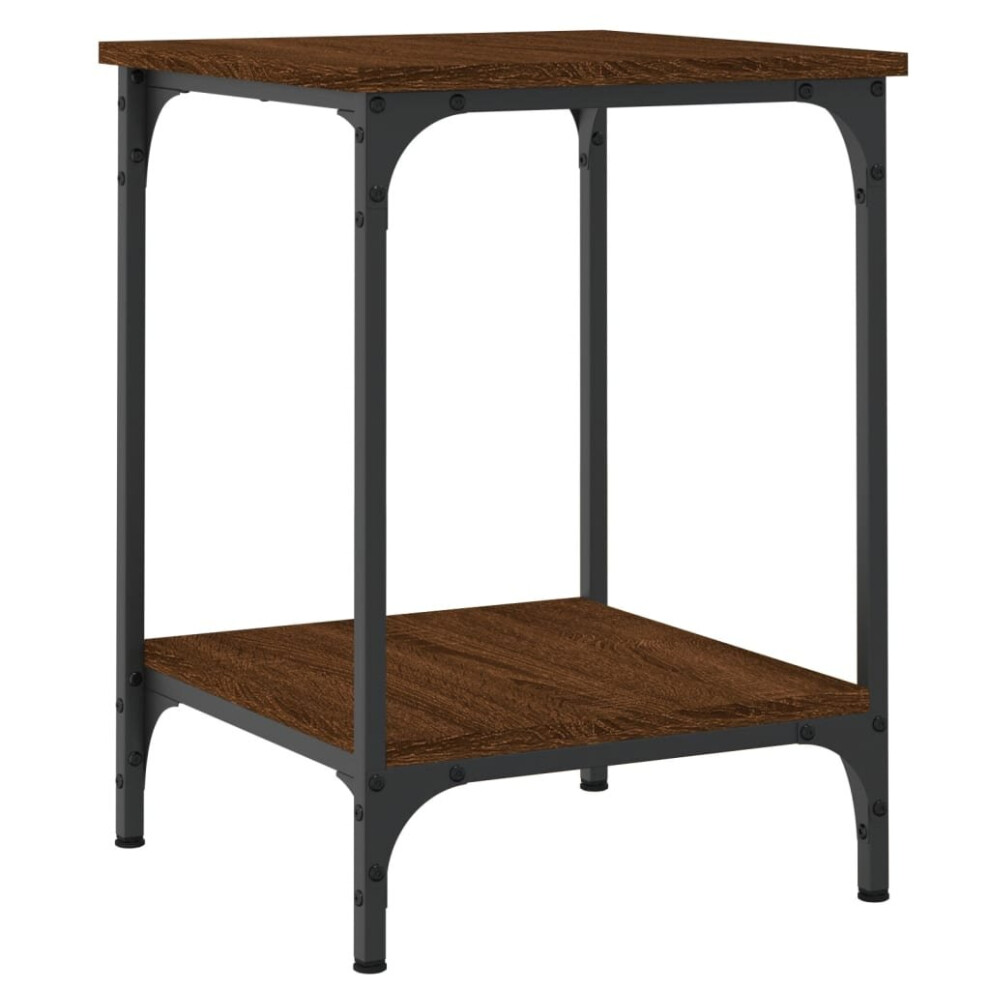 Vidaxl Coffee Table Tea Side Table Sofa Couch Table Oak Engineered Wood Brown