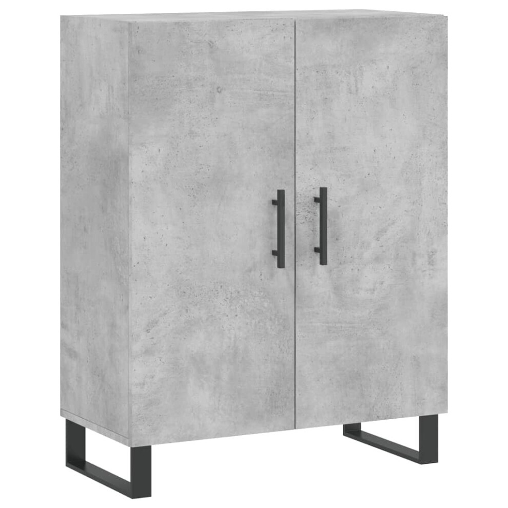 vidaXL Sideboard Storage Side Cabinet Cupboard Concrete Grey Engineered Wood