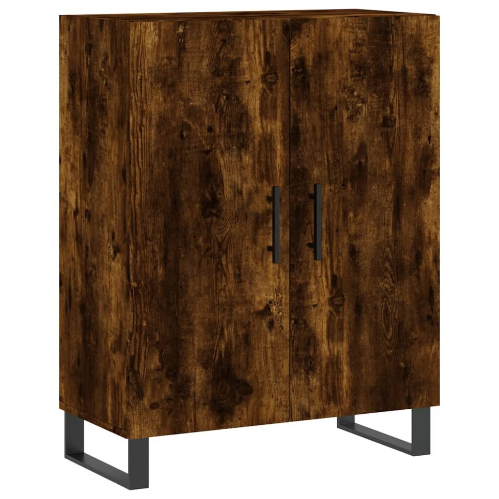 vidaXL Sideboard Storage Side Cabinet Cupboard Smoked Oak Engineered Wood