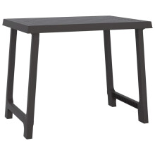 (anthracite) vidaXL Camping Table Garden Picnic Table Outdoor Dining Table PP Wooden Look
