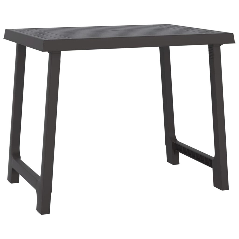 (anthracite) vidaXL Camping Table Garden Picnic Table Outdoor Dining Table PP Wooden Look