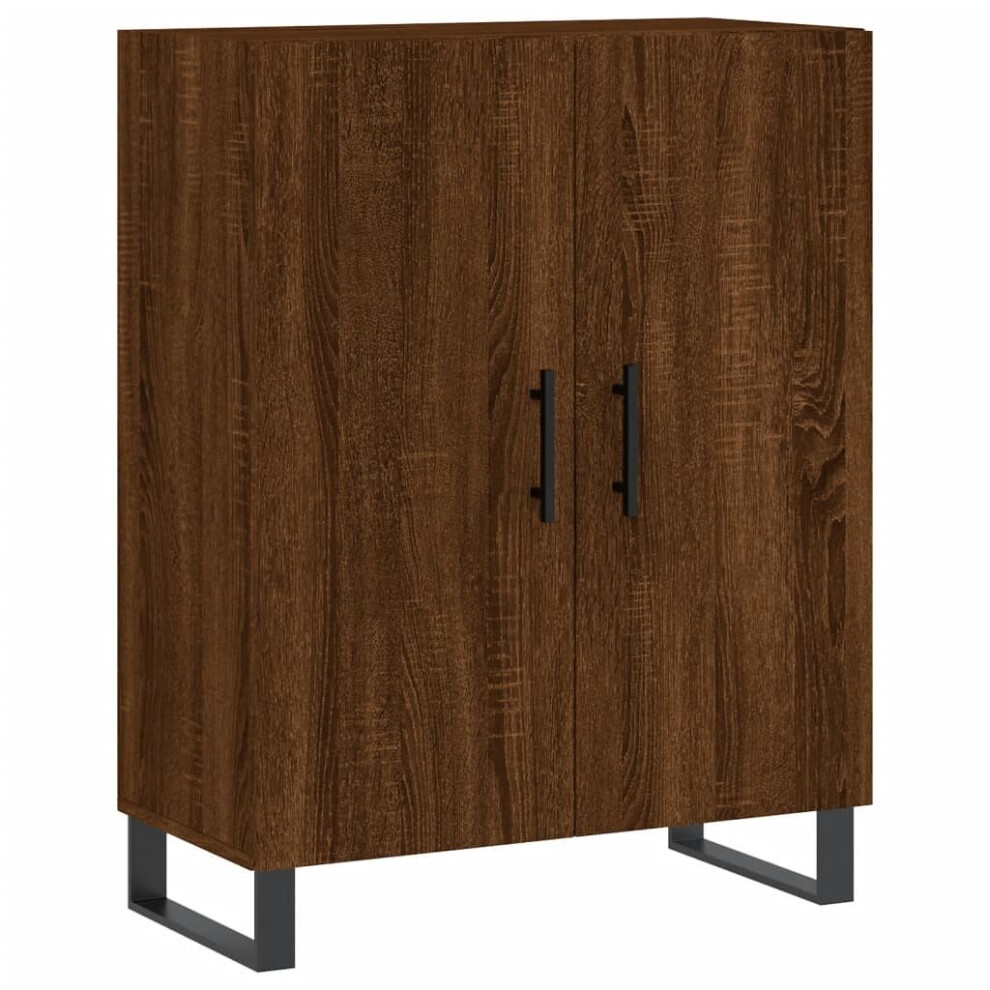 vidaXL Sideboard Hall Storage Side Cabinet Cupboard Brown Oak Engineered Wood