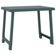 (green) vidaXL Camping Table Garden Picnic Table Outdoor Dining Table PP Wooden Look