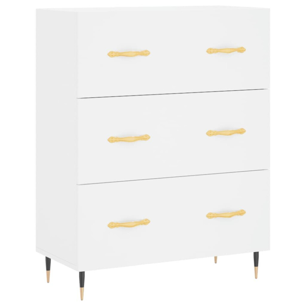 vidaXL Sideboard Storage Cabinet Cupboard Side Cabinet White Engineered Wood