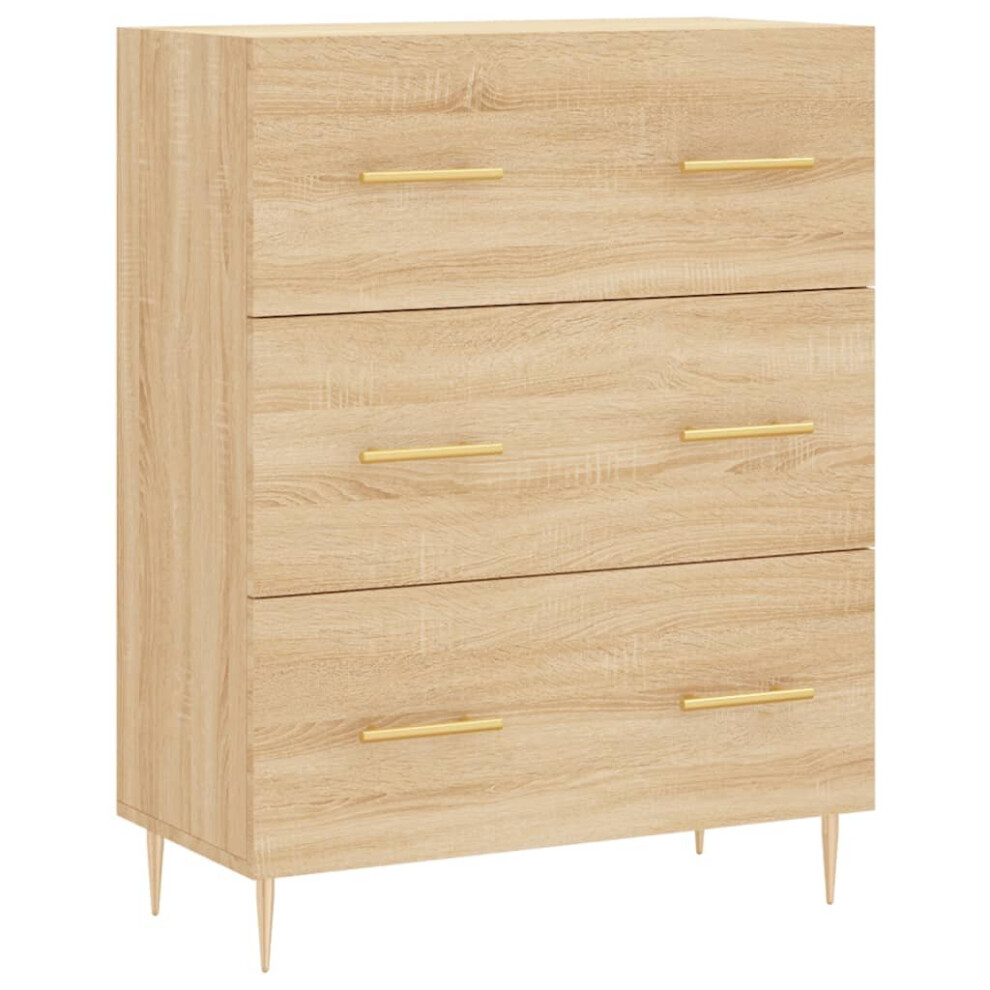 vidaXL Sideboard Storage Side Cabinet Cupboard Sonoma Oak Engineered Wood