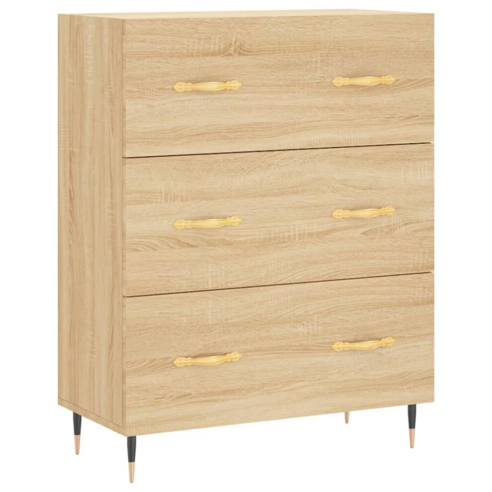 vidaXL Sideboard Storage Side Cabinet Cupboard Sonoma Oak Engineered Wood