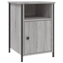 (grey sonoma) vidaXL Bedside Cabinet Bedside Table Side Table Sonoma Oak Engineered Wood