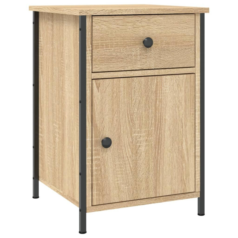 Vidaxl (Sonoma Oak) Bedside Cabinet Bedside Table Side Table Sonoma Oak Engineered Wood