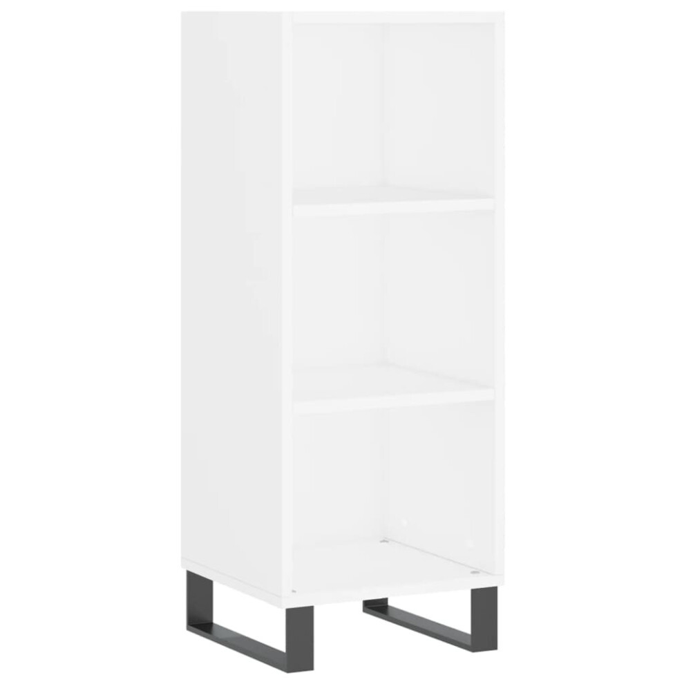 Vidaxl (White) Sideboard Highboard Cupboard Side Cabinet Brown Oak Engineered Wood White,Brown