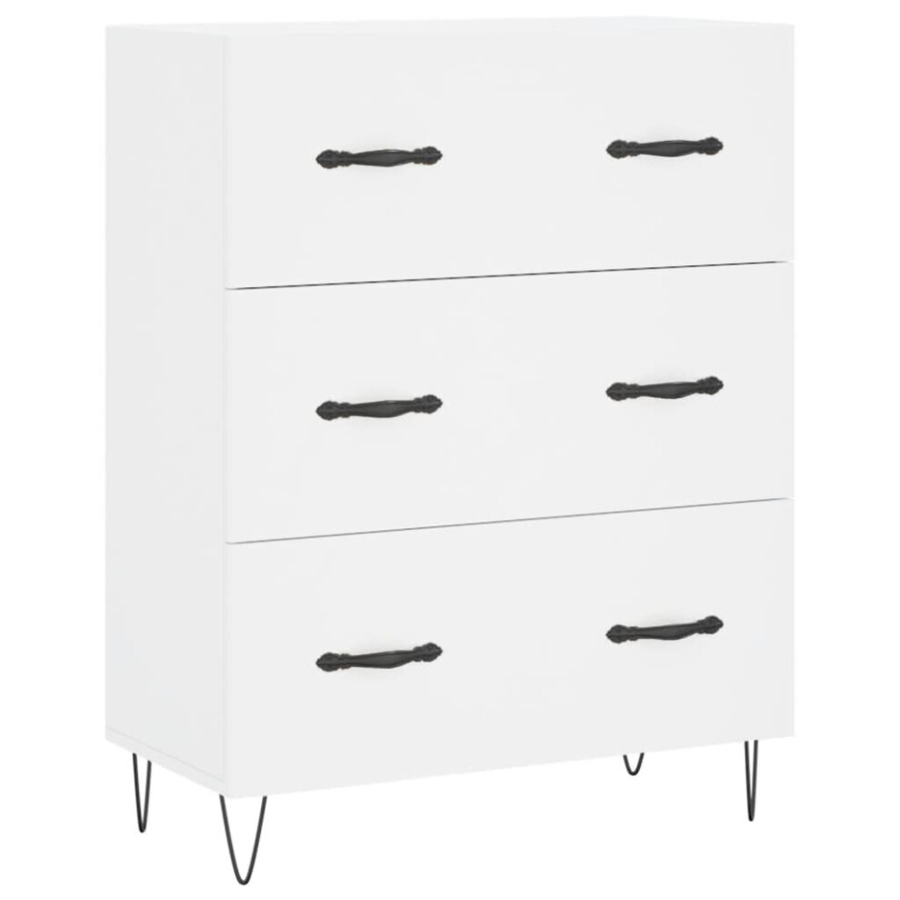 Vidaxl Sideboard Storage Cabinet Cupboard Side Cabinet White Engineered Wood