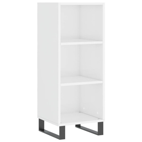 VidaXL (high gloss white) vidaXL Sideboard Highboard Cupboard Side Cabinet Brown Oak Engineered Wood