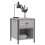 VidaXL (grey sonoma) vidaXL Bedside Cabinet Bedside Table Telephone Table Black Engineered Wood 3