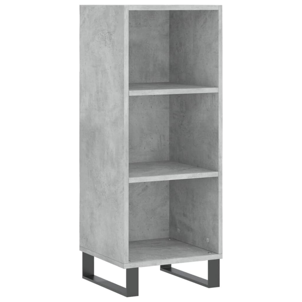 Vidaxl (Concrete Grey) Sideboard Highboard Cupboard Side Cabinet Brown Oak Engineered Wood