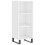 VidaXL (high gloss white) vidaXL Sideboard Highboard Cupboard Side Cabinet Brown Oak Engineered Wood 2