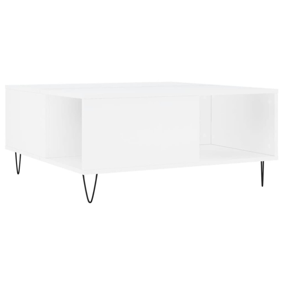 Vidaxl (White) Coffee Table Side Table Sofa Couch Table Sonoma Oak Engineered Wood