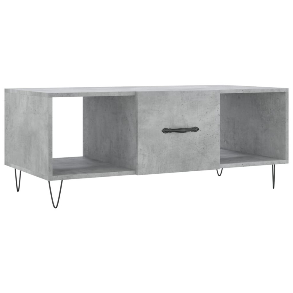 (concrete grey) vidaXL Coffee Table Side Table Sofa Table with Storage White Engineered Wood