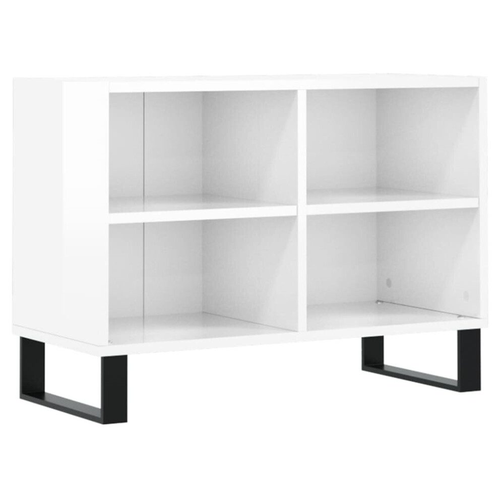 vidaXL TV Cabinet TV Unit Sideboard TV Stand High Gloss White Engineered Wood