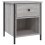 VidaXL (grey sonoma) vidaXL Bedside Cabinet Bedside Table Telephone Table Black Engineered Wood 2