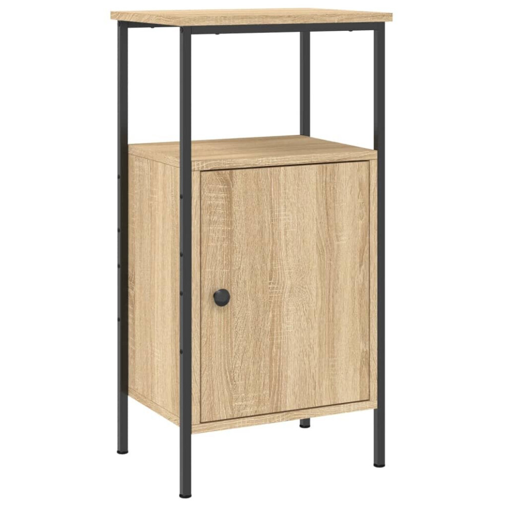 Vidaxl (Sonoma Oak) Bedside Cabinet Side Bed Table Nightstand Sonoma Oak Engineered Wood