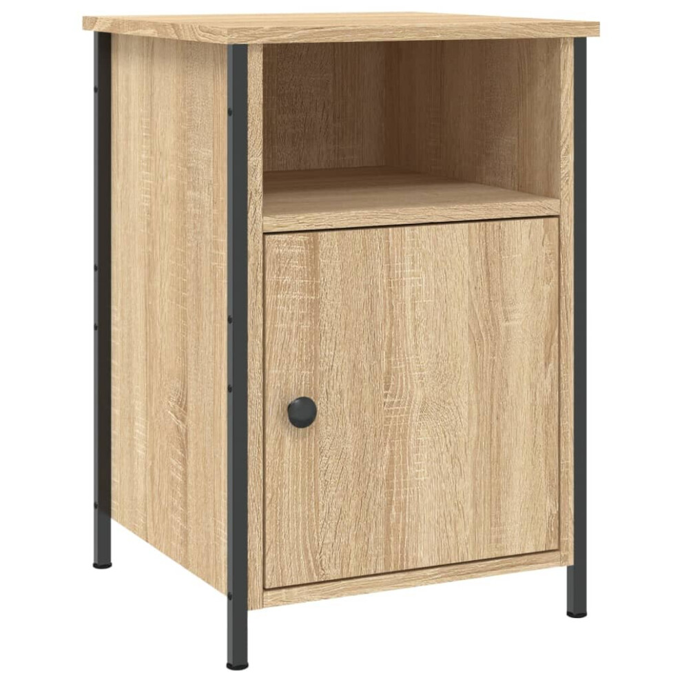 Vidaxl (Sonoma Oak) Bedside Cabinet Bedside Table Side Table Sonoma Oak Engineered Wood