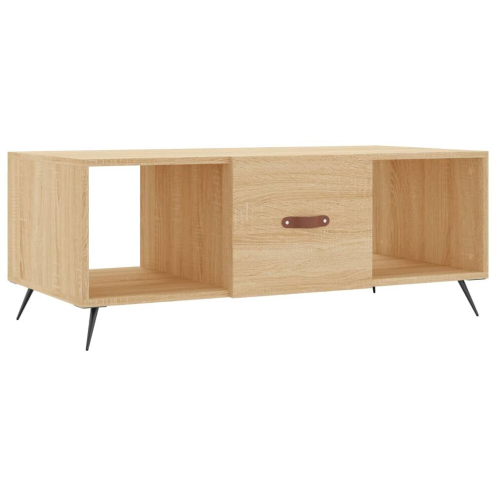 Vidaxl (Sonoma Oak) Coffee Table Side Table Sofa Couch Table Concrete Grey Engineered Wood Brown,Grey