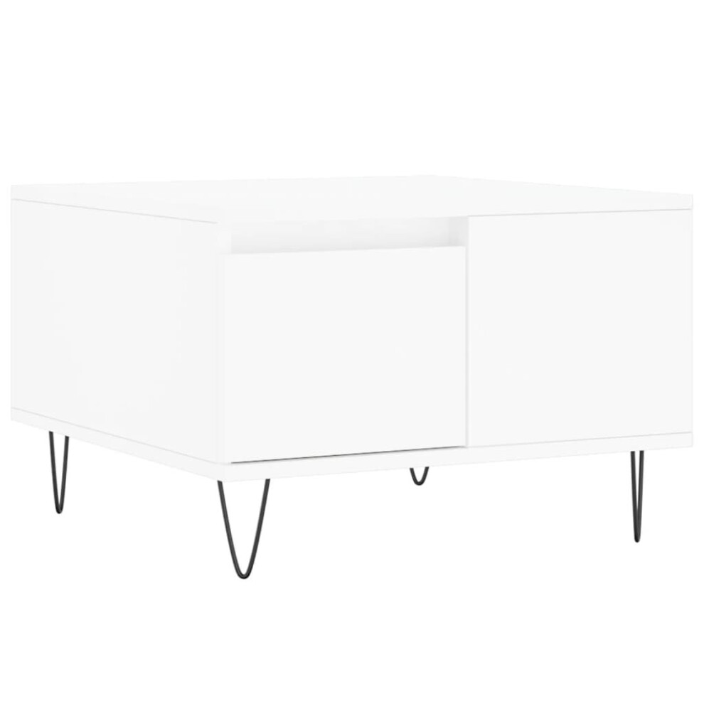 (white) vidaXL Coffee Table Side Table Sofa Couch Tea Table White Engineered Wood