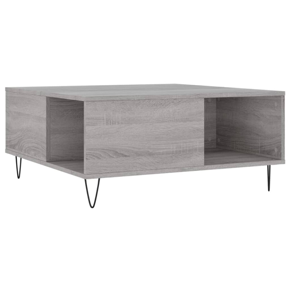 (grey sonoma) vidaXL Coffee Table Side Table Sofa Couch Table Sonoma Oak Engineered Wood