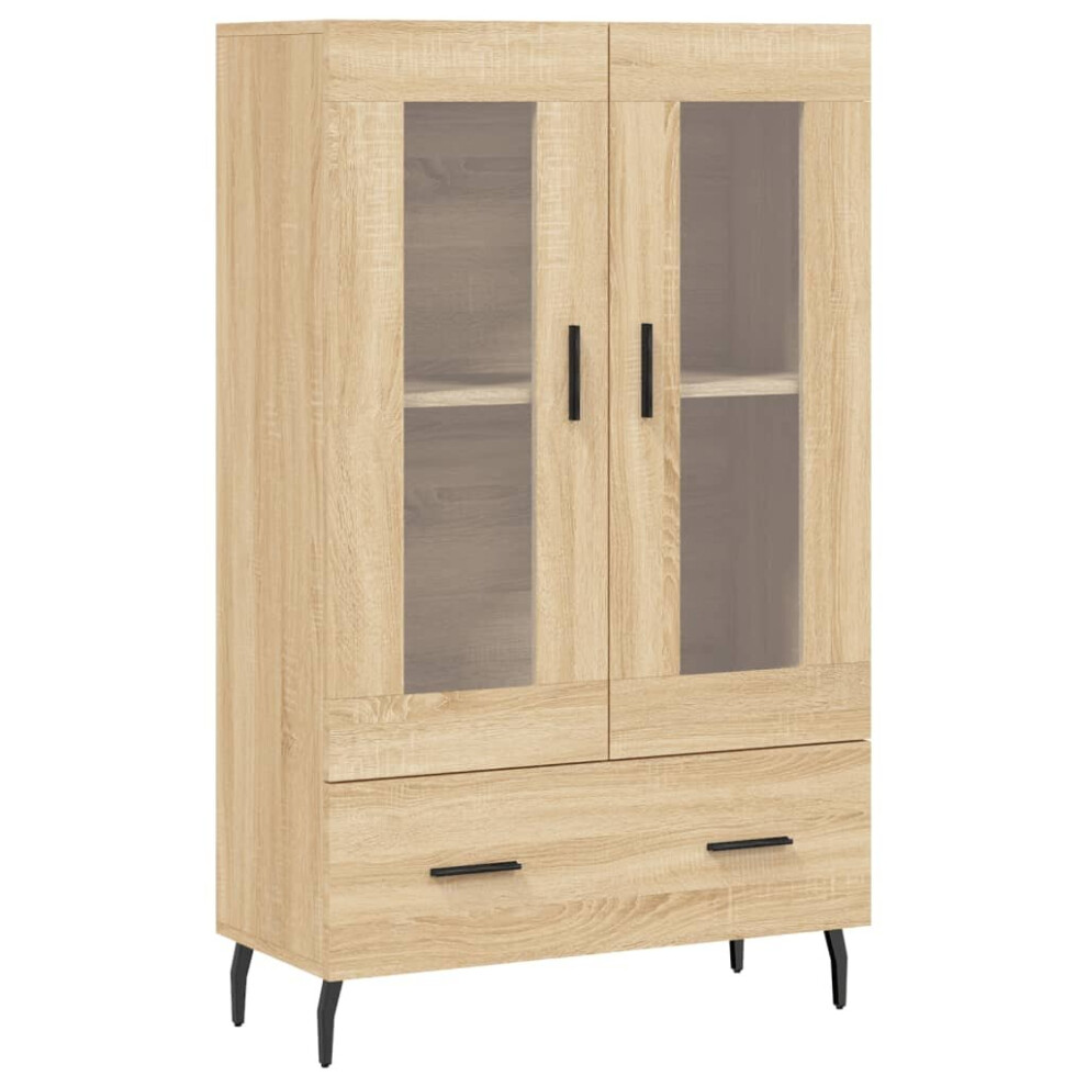 Vidaxl (Sonoma Oak) Highboard Sideboard Cupboard Side Cabinet Oak Engineered Wood Brown