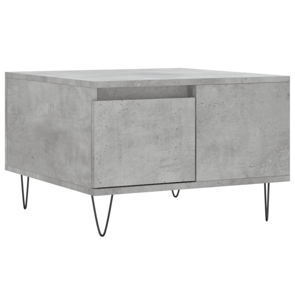 Vidaxl (Concrete Grey) Coffee Table Side Table Sofa Couch Tea Table White Engineered Wood