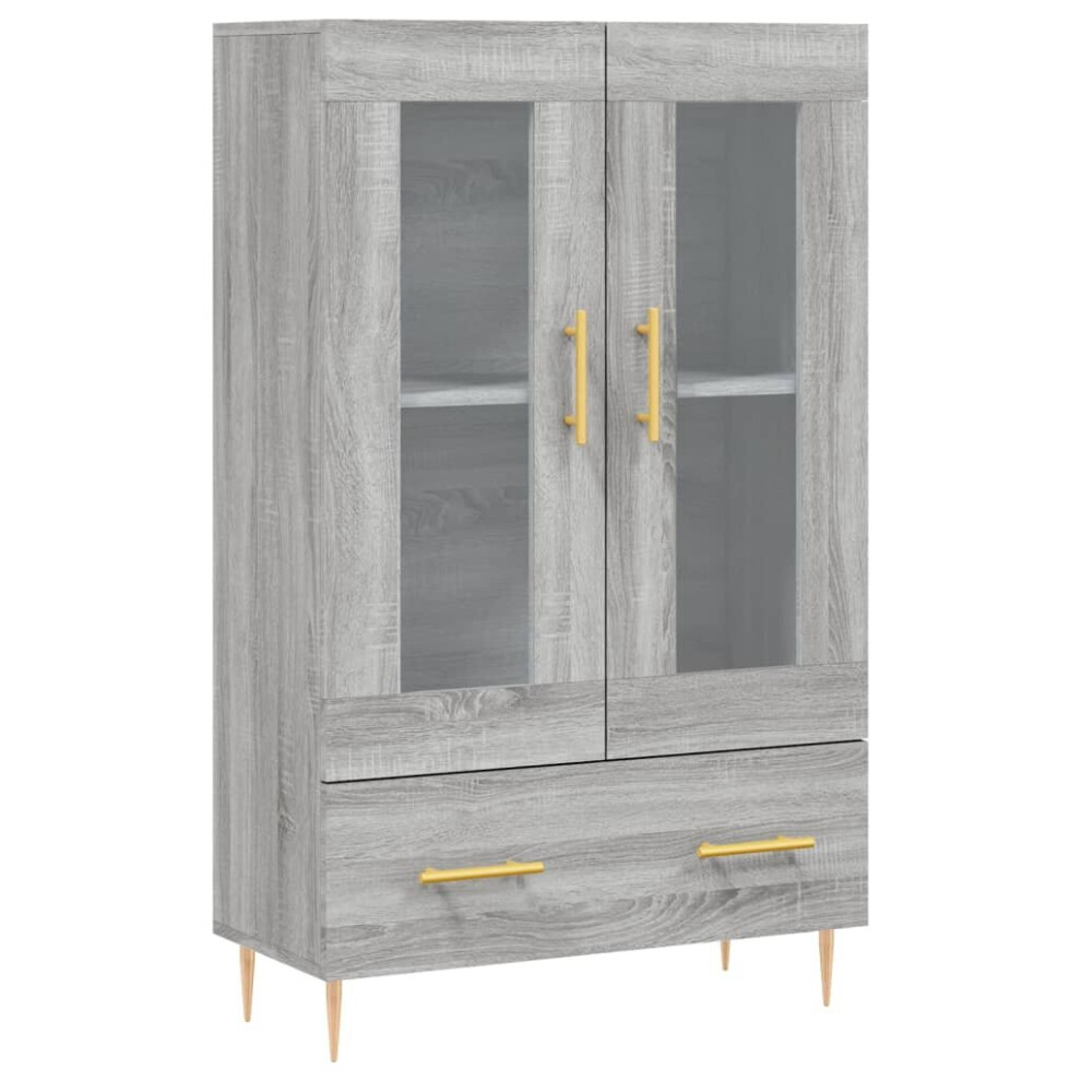 (grey sonoma) vidaXL Highboard Sideboard Cupboard Side Cabinet Concrete Grey Engineered Wood