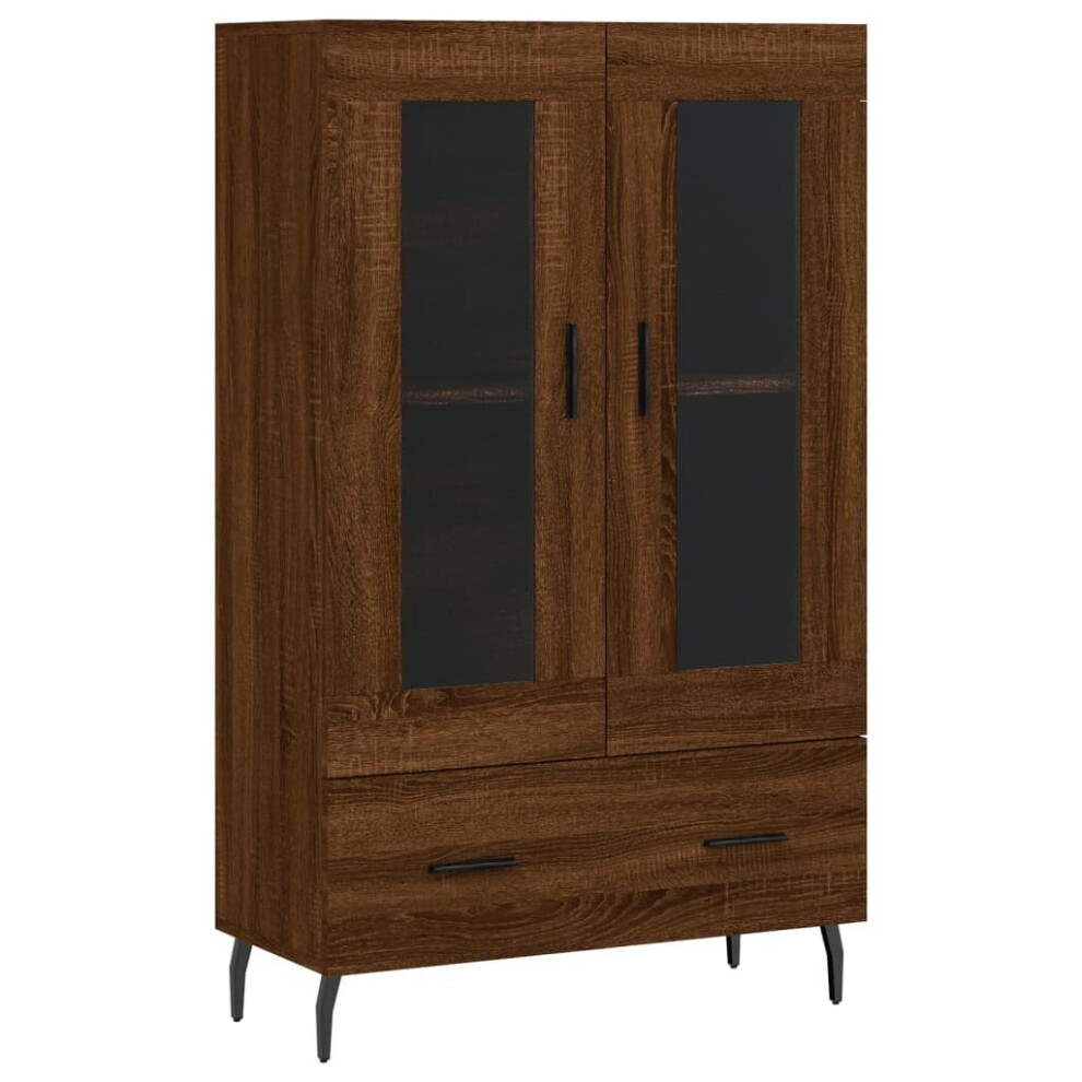 (brown oak) vidaXL Highboard Sideboard Cupboard Side Cabinet Brown Oak Engineered Wood