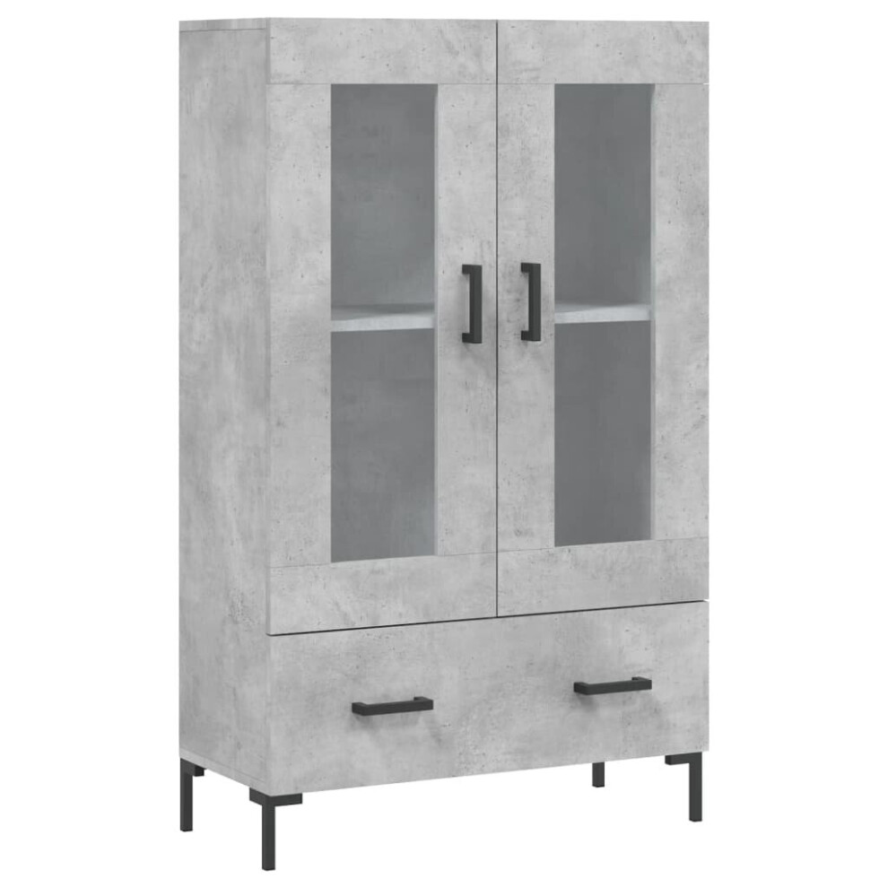 vidaXL - Highboard - Concrete Grey - 115 x 69.5 x 31cm - Image 3