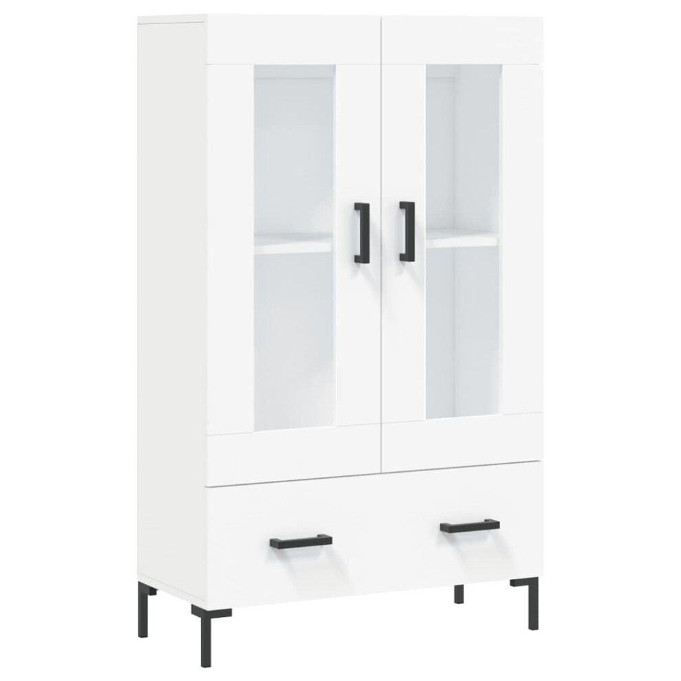 Vidaxl (White) Highboard Sideboard Storage Cabinet Side Cabinet Black Engineered Wood