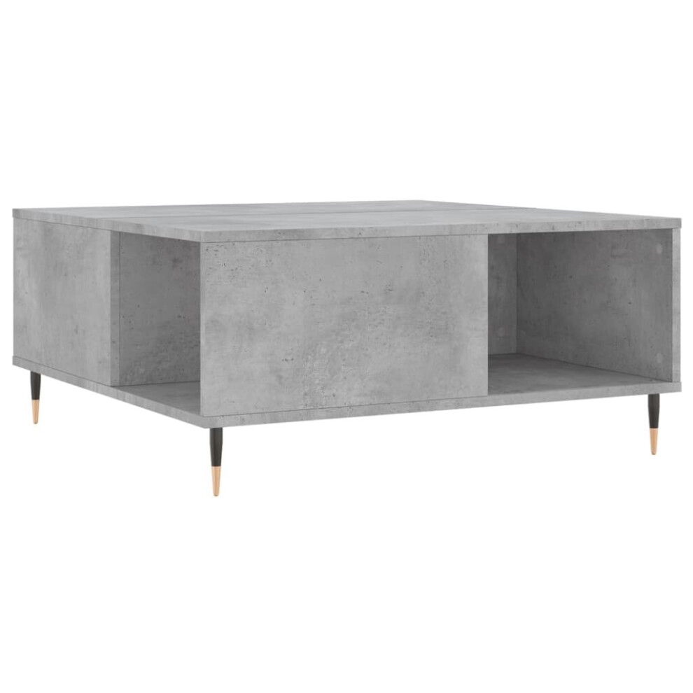 Vidaxl (Concrete Grey) Coffee Table Side Table Sofa Couch Table Smoked Oak Engineered Wood Brown,Grey
