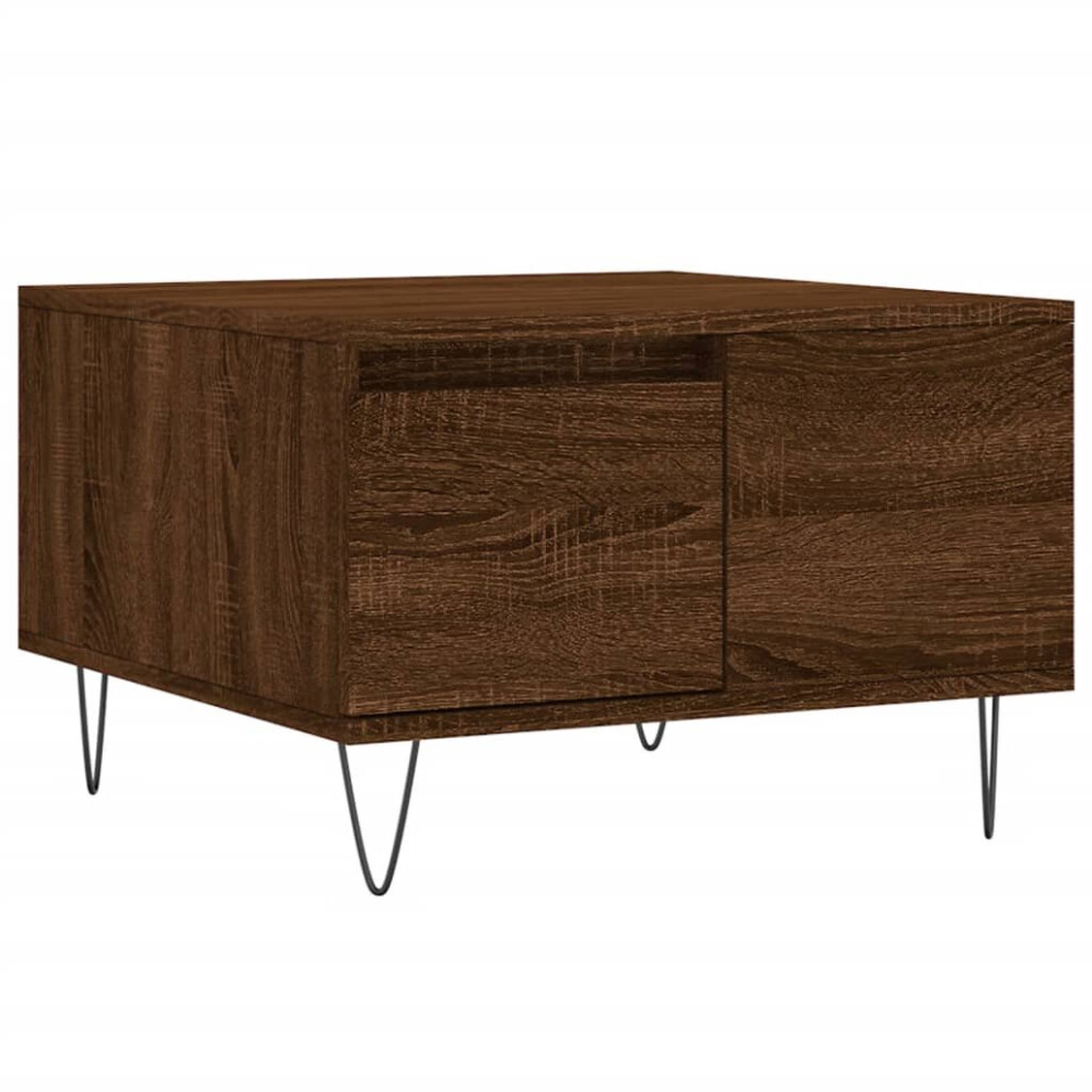 Vidaxl (Brown Oak) Coffee Table Side Table Sofa Couch Tea Table White Engineered Wood White,Brown