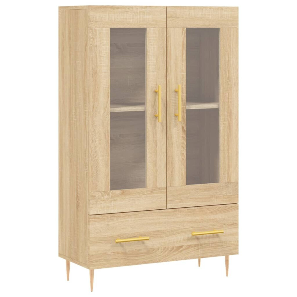 Vidaxl Grey (Sonoma Oak) Highboard Sideboard Cupboard Side Cabinet Concrete Engineered Wood