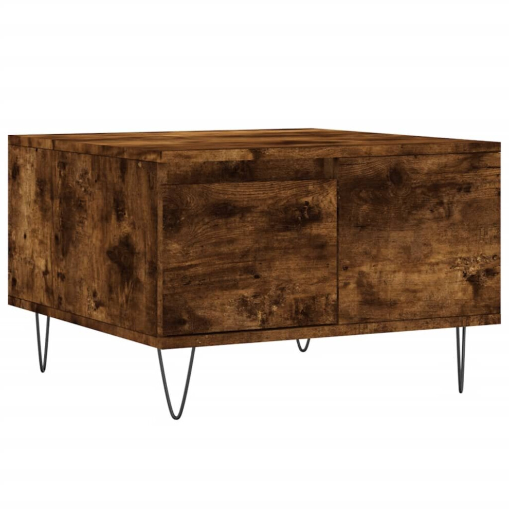 Vidaxl (Smoked Oak) Coffee Table Side Table Sofa Couch Tea Table White Engineered Wood