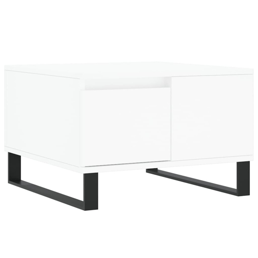 Vidaxl (White) Coffee Table Side Table Sofa Couch Table Sonoma Oak Engineered Wood