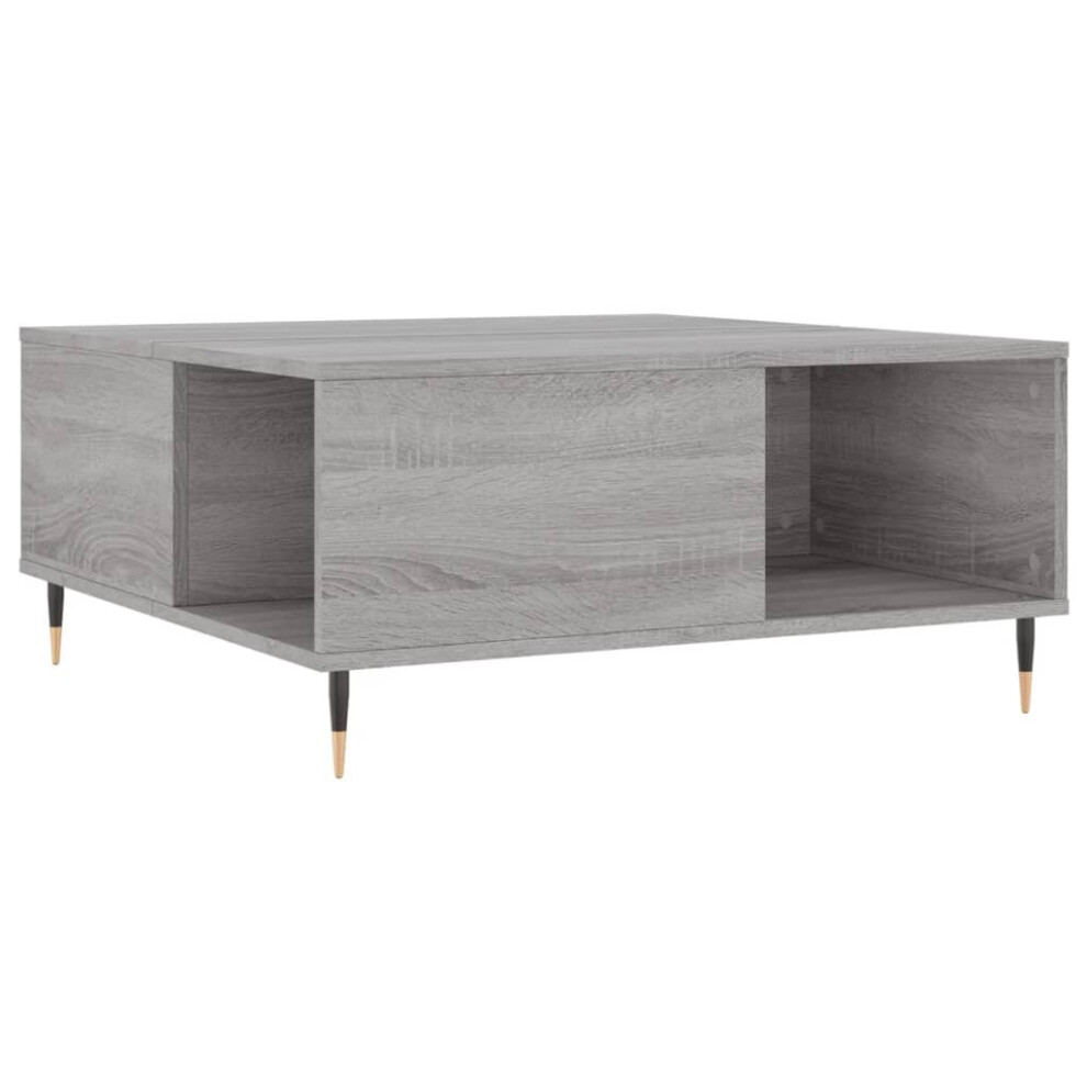 Vidaxl (Grey Sonoma) Coffee Table Side Table Sofa Couch Table Smoked Oak Engineered Wood
