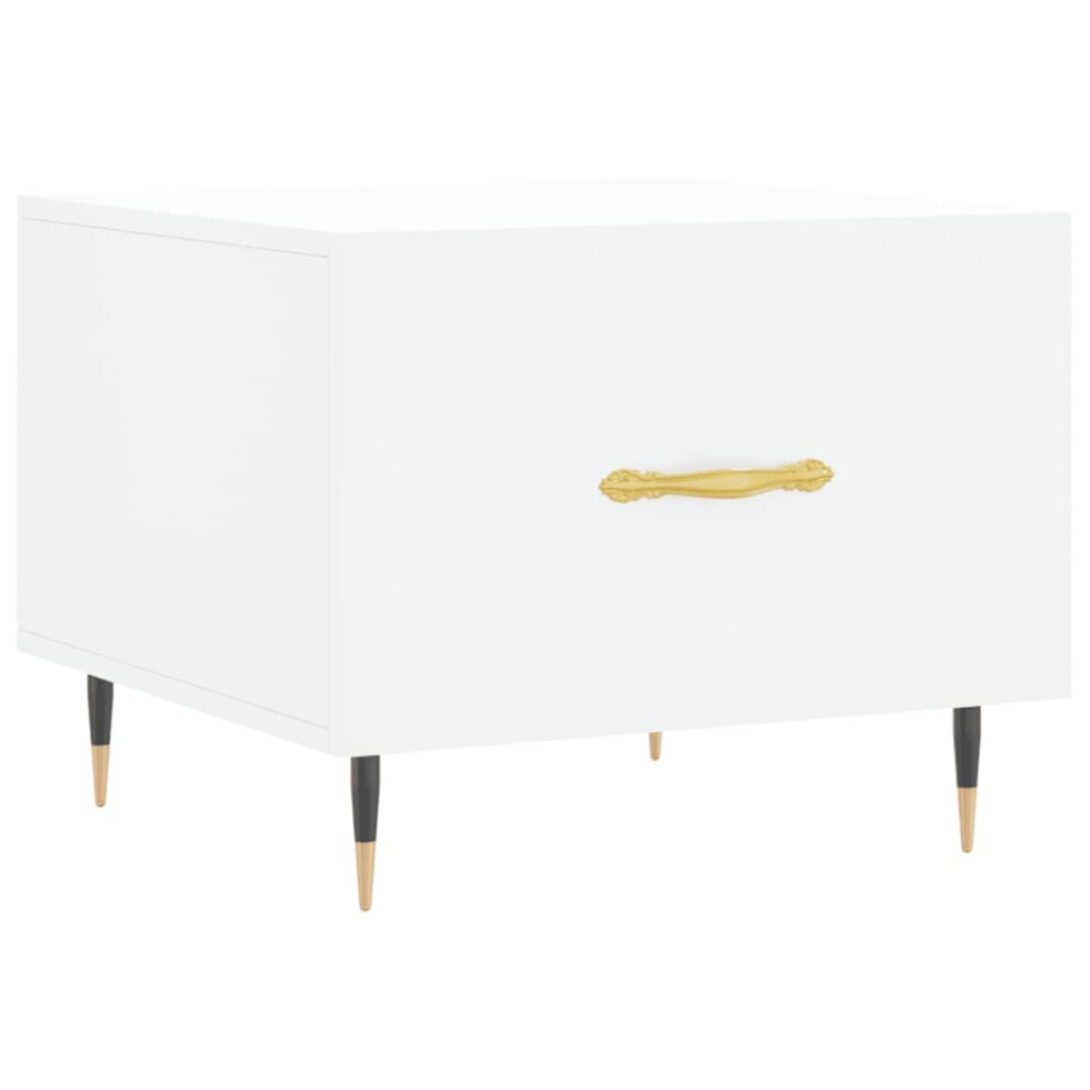 (white) vidaXL Coffee Table Side Table Sofa Table High Gloss White Engineered Wood