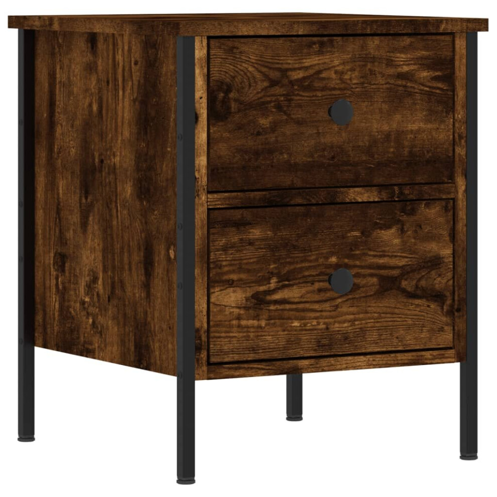 (smoked oak) vidaXL Bedside Cabinets Side Table Nightstand Bedside Table Engineered Wood