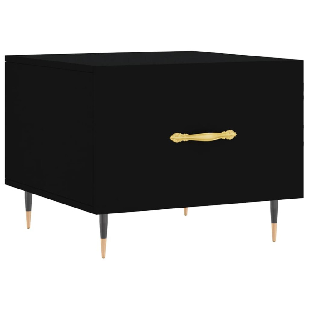 Vidaxl (Black) Coffee Table Side Table Sofa Table High Gloss White Engineered Wood