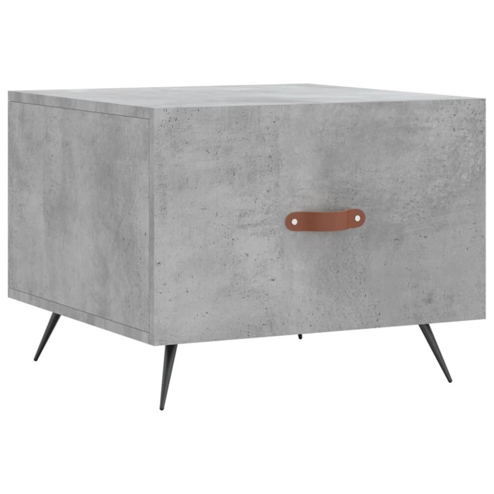 Vidaxl (Concrete Grey) Coffee Table Side Table Sofa Table High Gloss White Engineered Wood